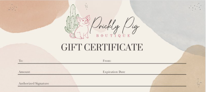The Prickly Pig Boutique Gift Card