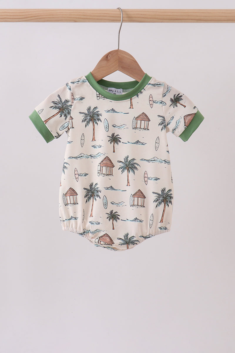 Green beach print bubble