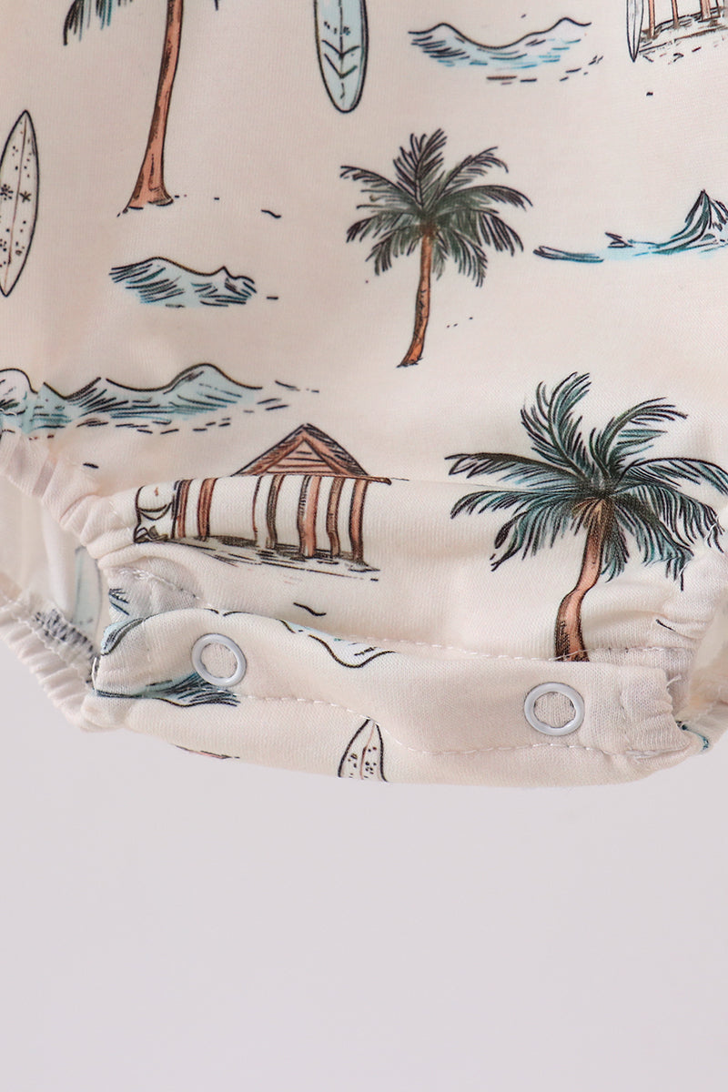 Green beach print bubble