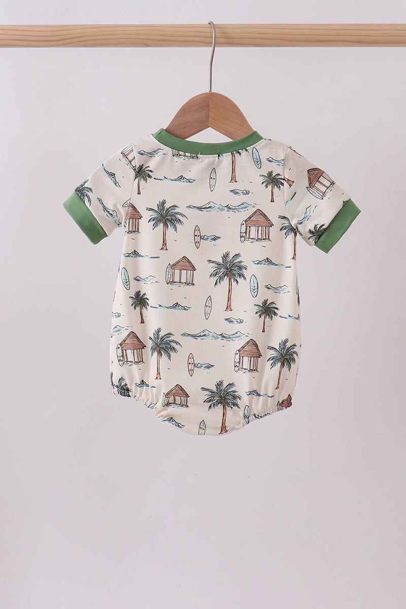 Green beach print bubble
