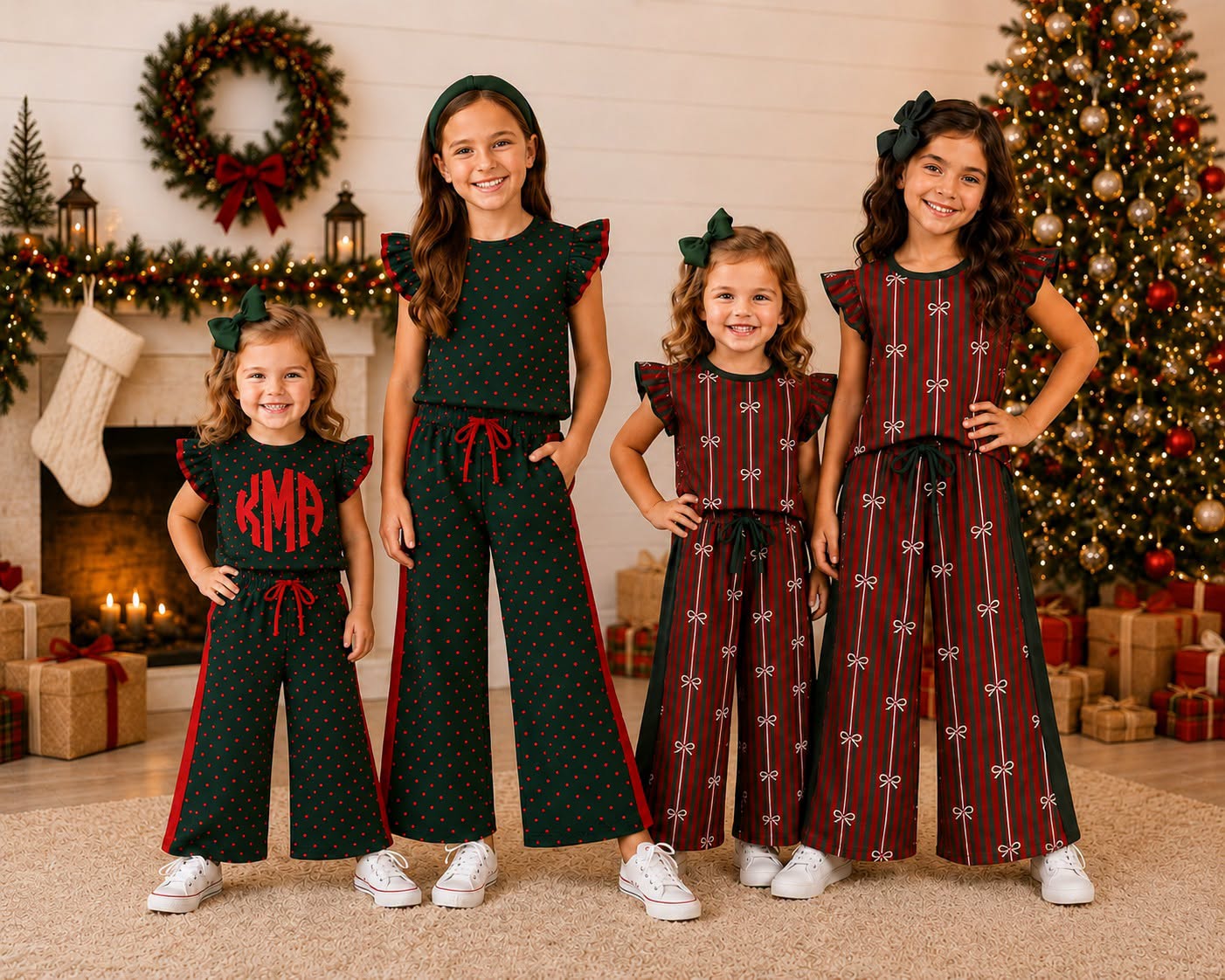 Festive Comfy Sets - Bitty Dot + Bows