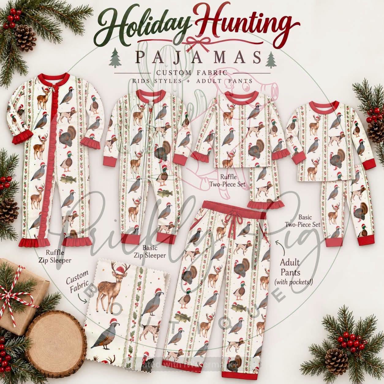 Holiday Hunting Pajamas - PPB Custom