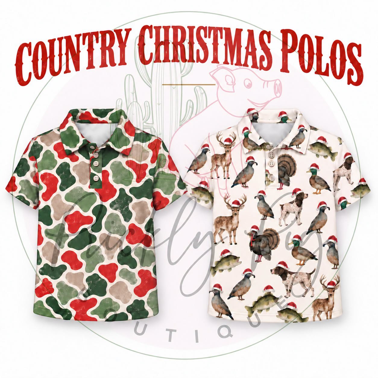 Country Christmas Polos