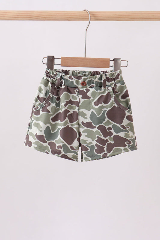Camouflage print shorts